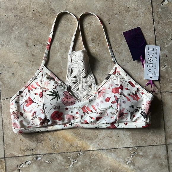 L Space by Monica Wise bra crochet back NWT. Large - Picture 15 of 16